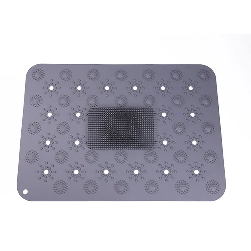 
Soft Foot Wash Foot Massage Non-slip Silicone Bath Mat with suction cups 