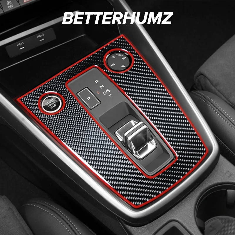 Carbon Fiber Centeral Control Gear Shift Panel For Audi A3 8YS 8YA 2021-2022 Auto interior Accessories