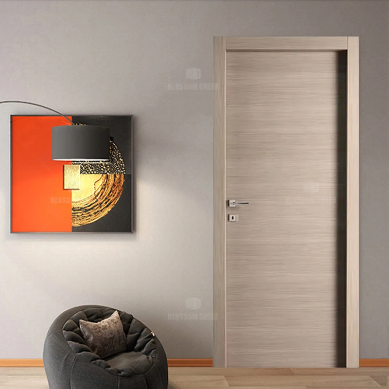 Door MDF Interior Melamine Doors Internal Room Doors for Houses Design Hard Wood Decoration Swing Wooden Brand New Simple Modern