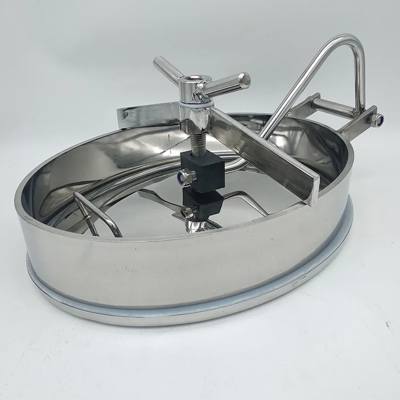 DSLB Oval Inward SUS304 SUS316L Manhole cover for water