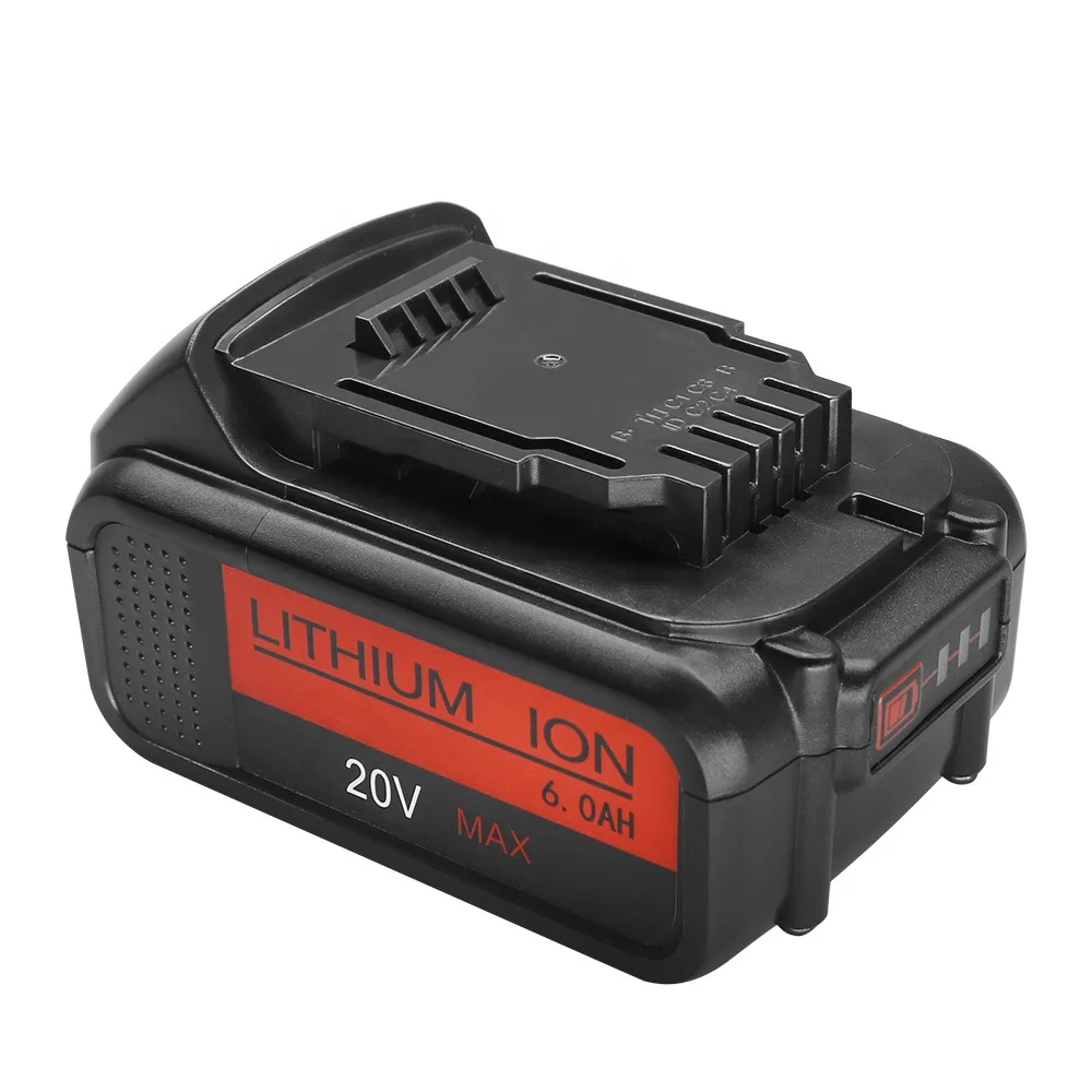 20V 5.0Ah 6.0Ah li-ion rechargeable power tool battery packs compatible for Dewalt DCB201 DCB204  DCB200  Dewalt Battery Case