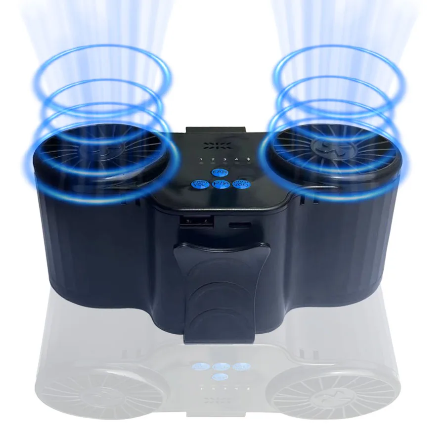 Shenzhen Factory Direct Wholesale 10000mAh Portable Outdoor Waist Fan Strong Wind Neck Hanging Clip On Belt Fan with Power Bank