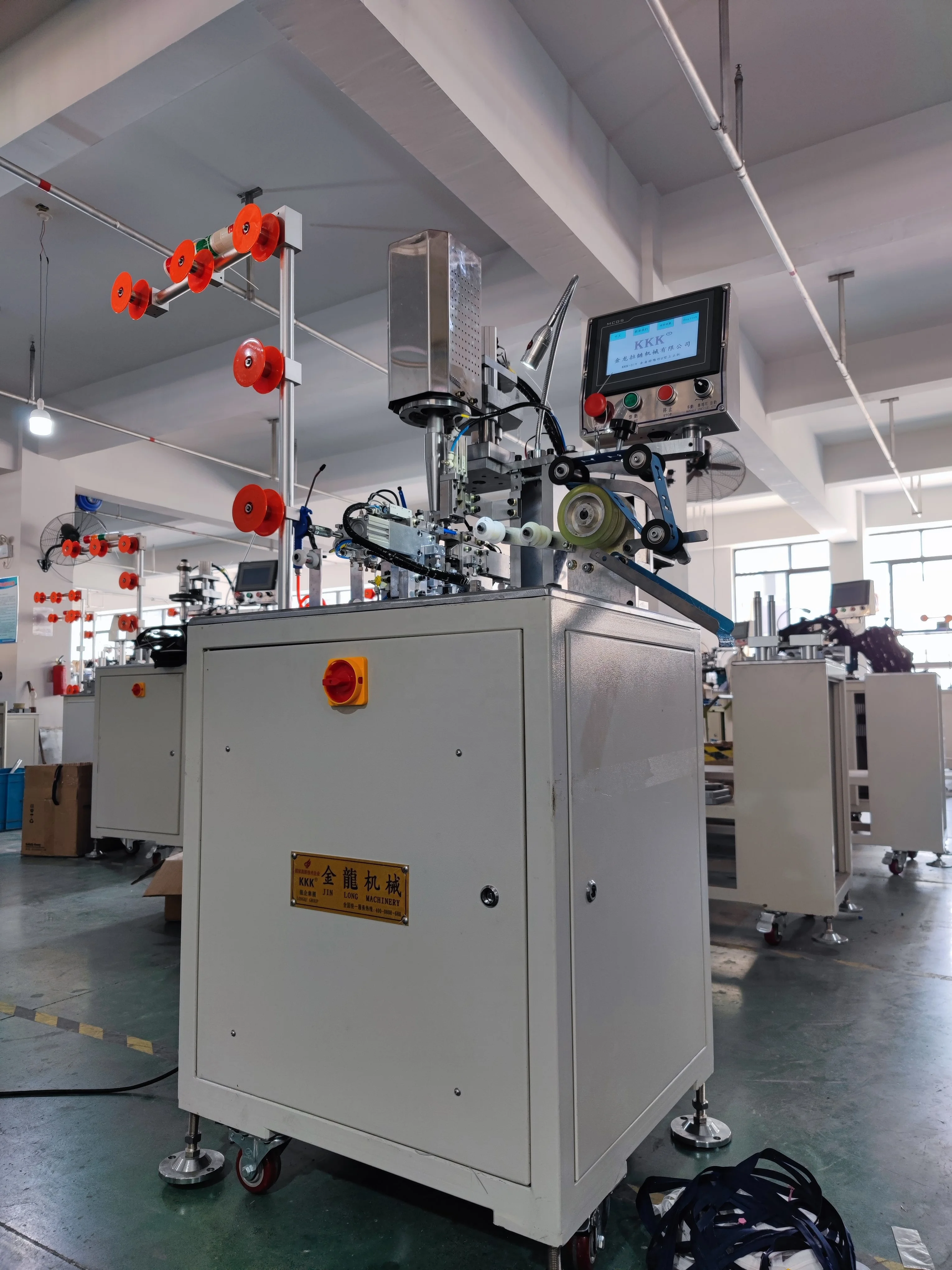 KKK Fully automatic computer numerical control nylon zipper bottom stop production  machine for nylon zipper price