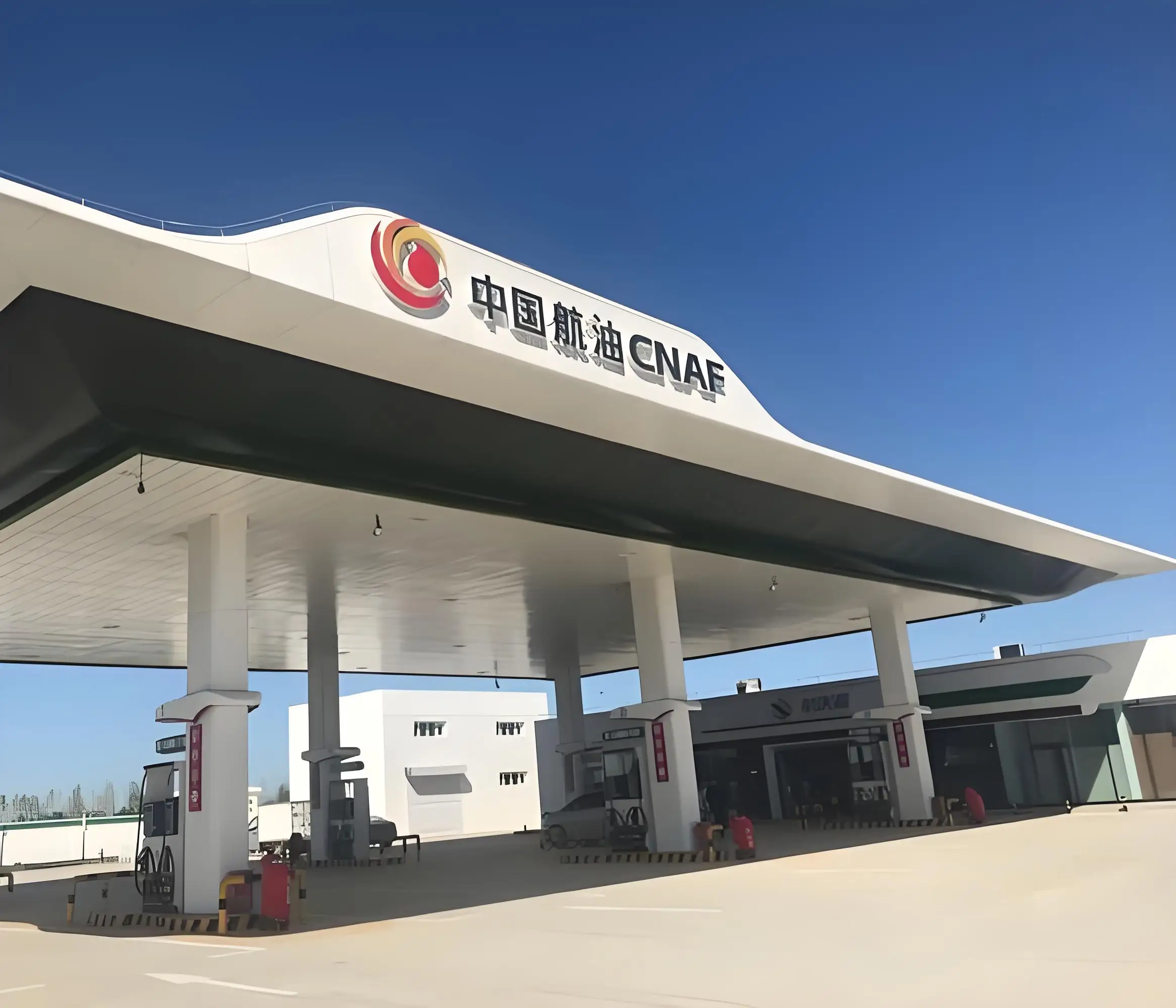 Metal Grid Roof Structure for Gas Stations | Prefabricated Steel Canopy Shelter | Sunshade Roofing Solution for Petrol Stations