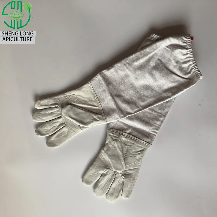 Пчеловодческие инструменты, перчатка для пчеловодства, белая, полиэфирная, хлопковая, кожаная перчатка для пчеловодства