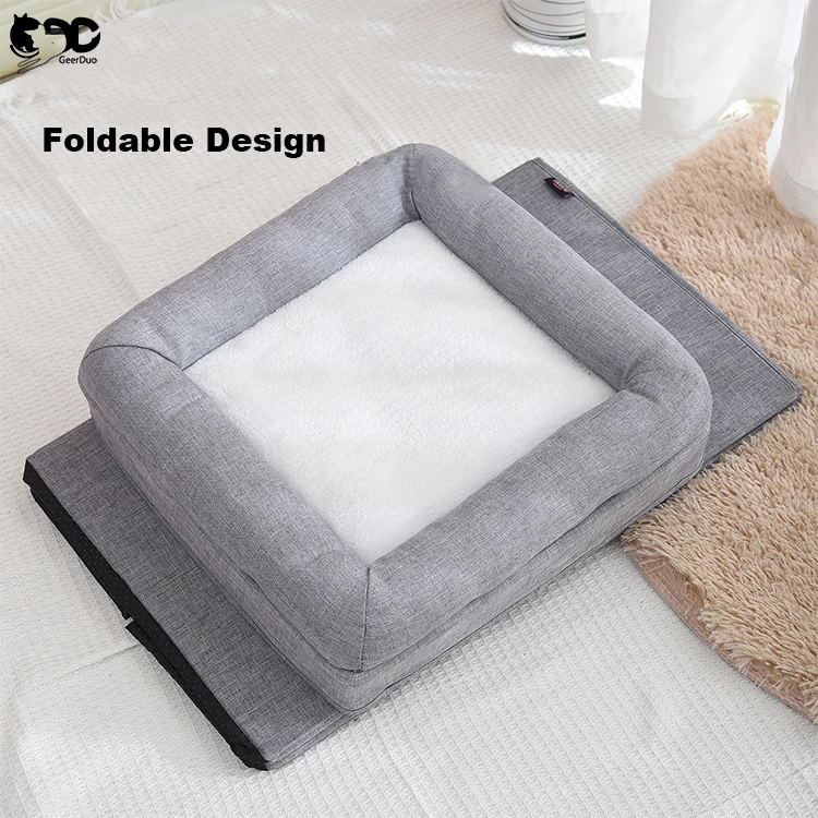 GeerDuo Pet Winter Luxury Large Stable Foldable Comfortable Double Floor Cat House Cave Nest