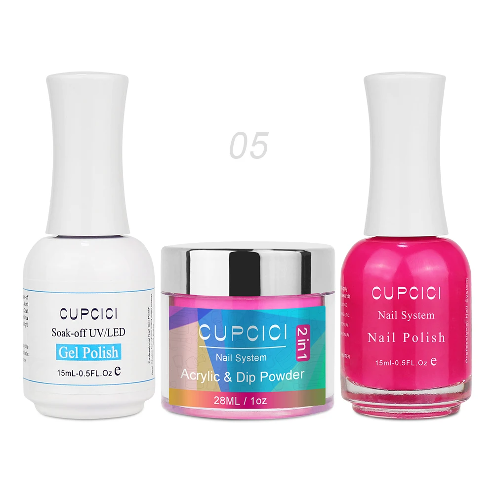 BIN Fast Dry Acrylic Powder For Dipping 1oz/2oz Dip Powder Set System 3 In 1 Matching Color Private Label