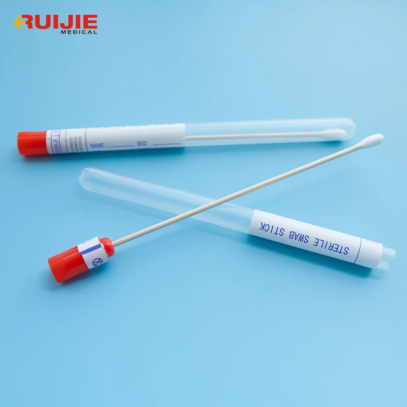 China Supplier Disposable Sterile Dacron Swab With Cary Blair Medium