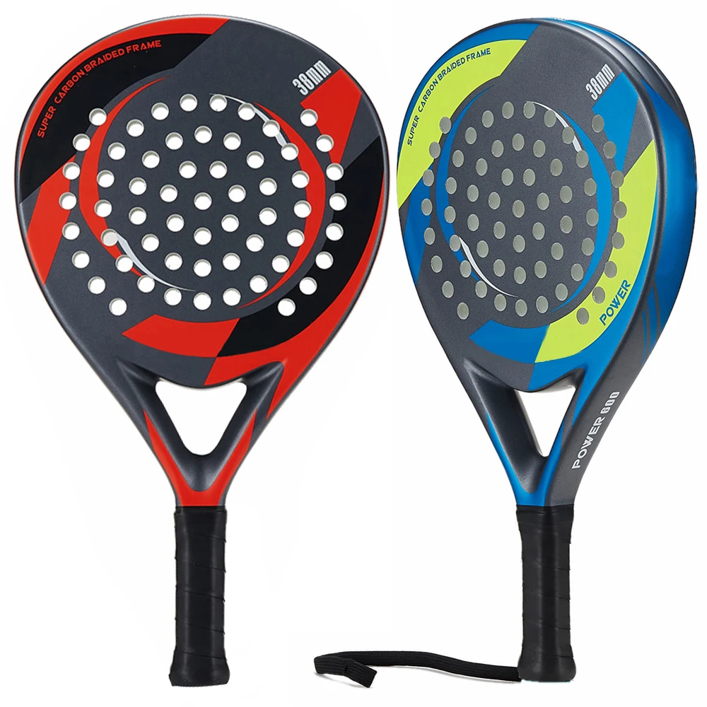 Professional Customized Powerful 3k Carbon Paddle Tennis Racket With Soft EVA For Advanced Players