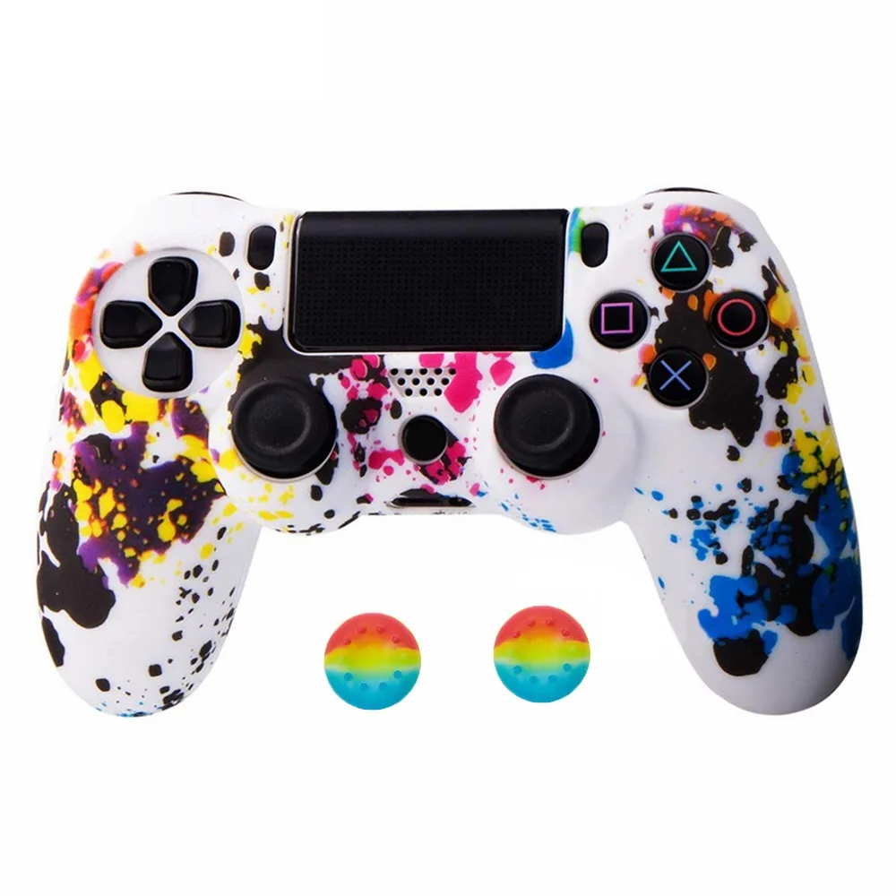  Нескользящий цветной защитный силиконовый чехол для Sony Playstation 4 Обложка PS4 силиконовые чехлы