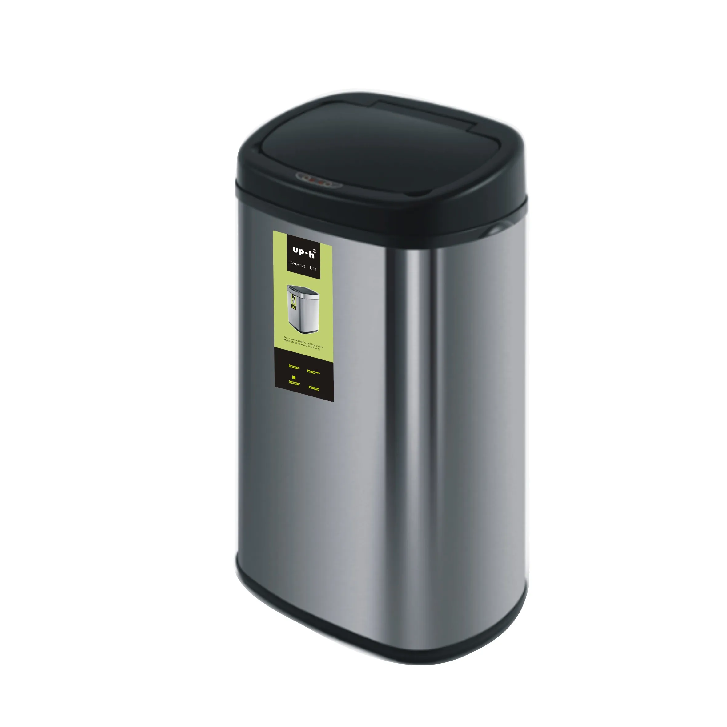 15Gal High Capacity Rectangular Smart Sensor Trash Can Kitchen Bin Sensor Trash Bin