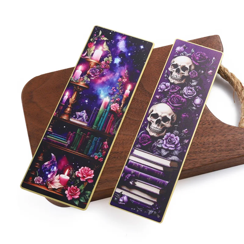 Your Own Book Marks Personalizada Meta Craft Gold Bookmarks Custom 2d 3D Horror Designs Color Spray Zinc Alloy Metal Bookmark