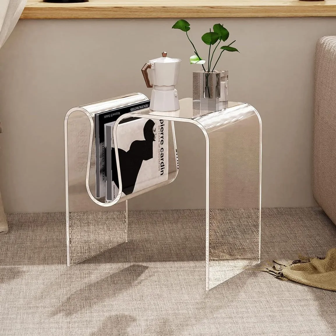 Hot Selling Acrylic Table For Living Room Small Coffee Table Simple Design Coffee Table M Shape