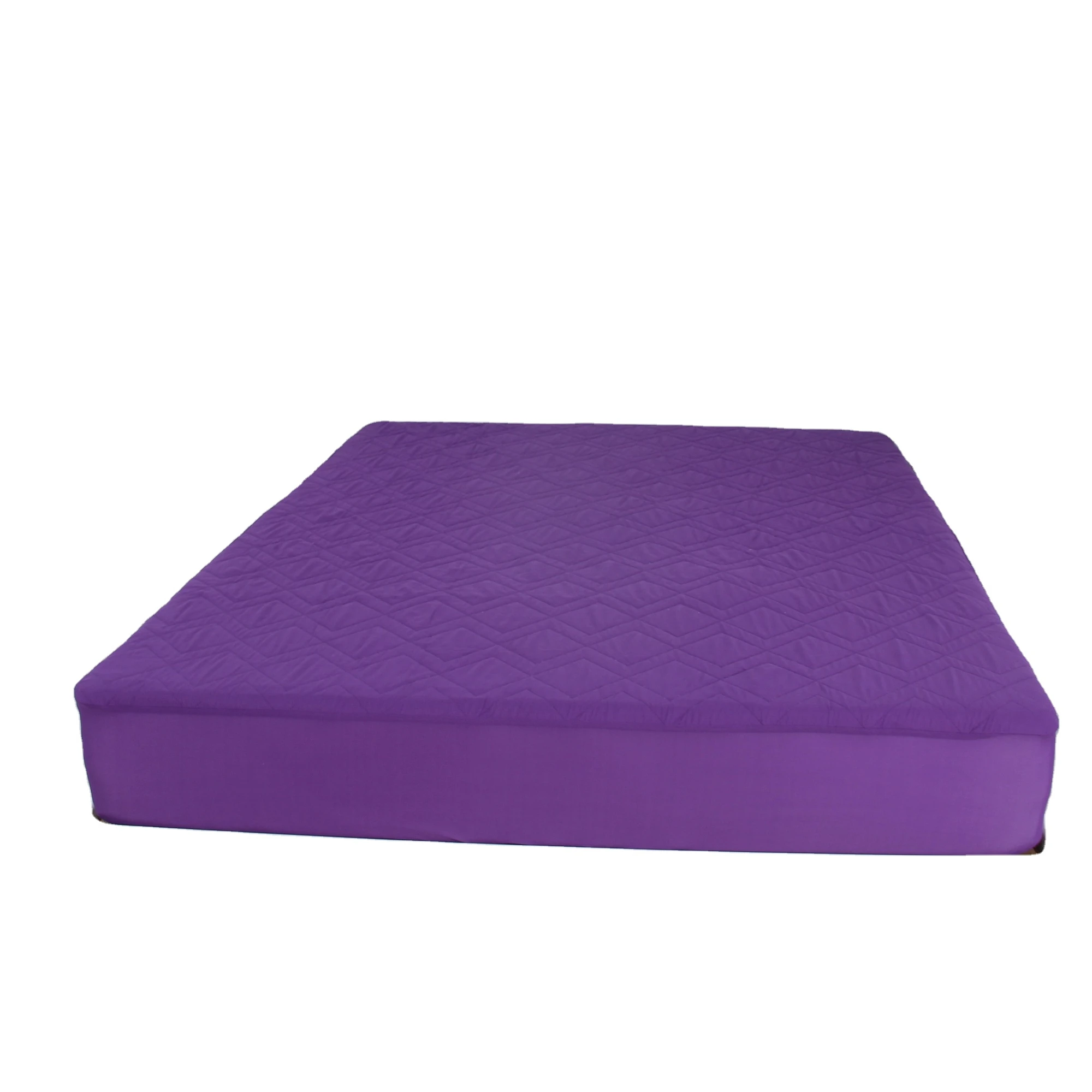 Mattress Cover for Your Home Quilted Soft Waterproof Purple Color Bedroom OEM 100% Polyester 40 Adults Plain Knitted Bed Mat