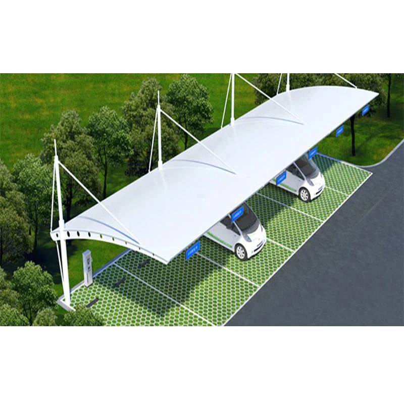 Заводская цена PVDF мембранная структура тент от солнца навес для автомобиля парковочный