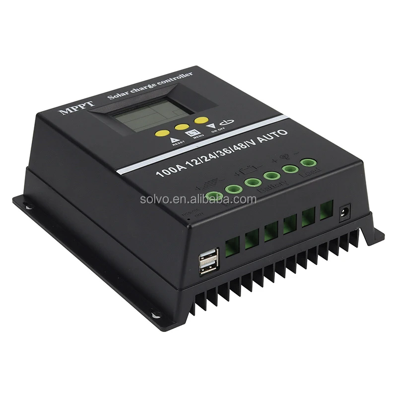 Solvo MPPT 60A 80A 100A солнечный PV 12V 24V 36V 48V автоматический контроллер солнечного заряда солнечное зарядное устройство с LCD & Dual USB