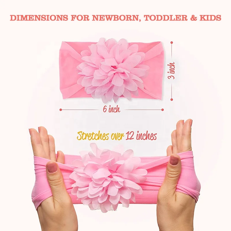 wholesale nylon headband baby headband donut nylon hair band turban head wrap baby headband