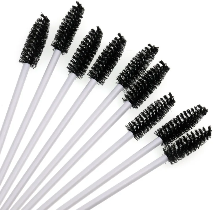 Wholesale black Mascara Wand artificial hair brush lash brushes plastic handle eyelash brush