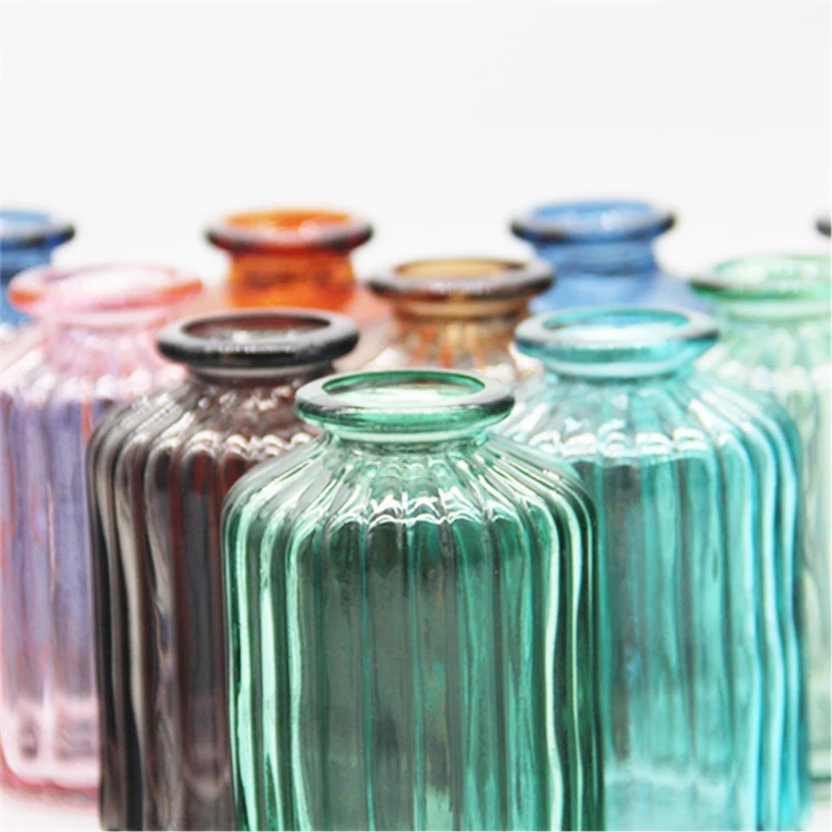 Hot selling amber glass vase  for home decoration antique vase