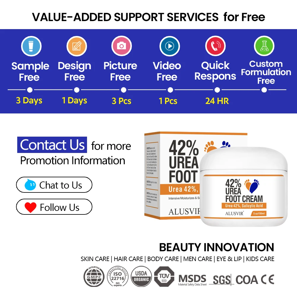 Best 42% Urea 2% Salicylic Acid Dry Cracked Heel Remover Urea Foot Cream Dead Skin Removal Cracked Heels Foot Cream