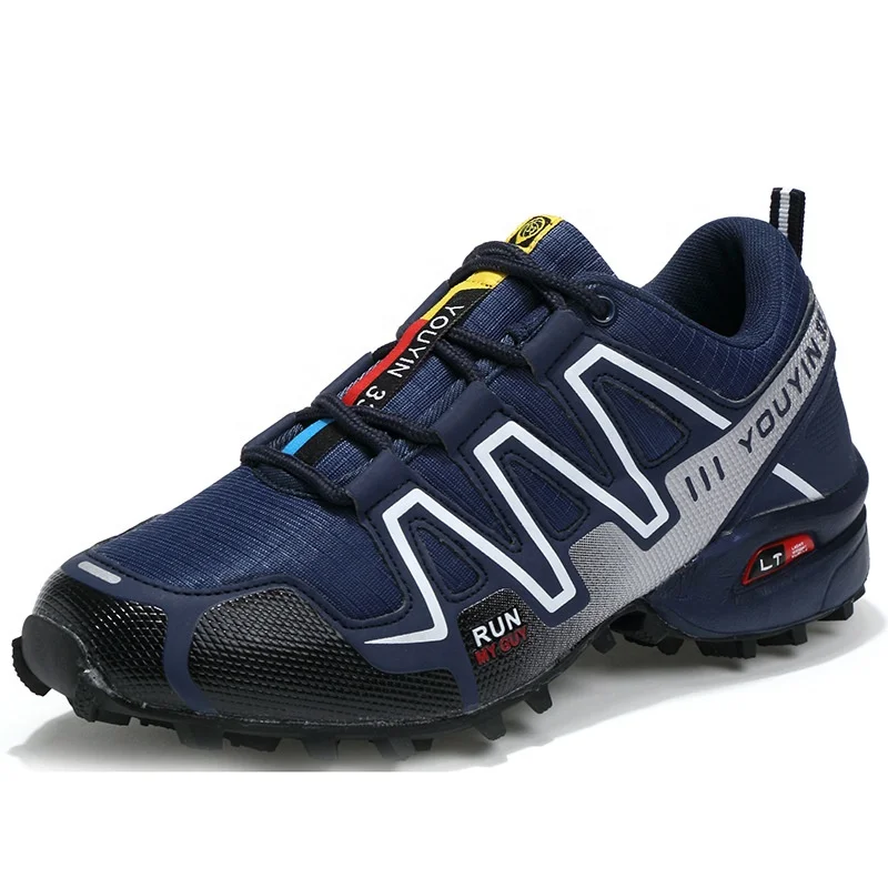 High quality outdoor sneaker rubber rock climbing shoes  men no slip hiking shoes