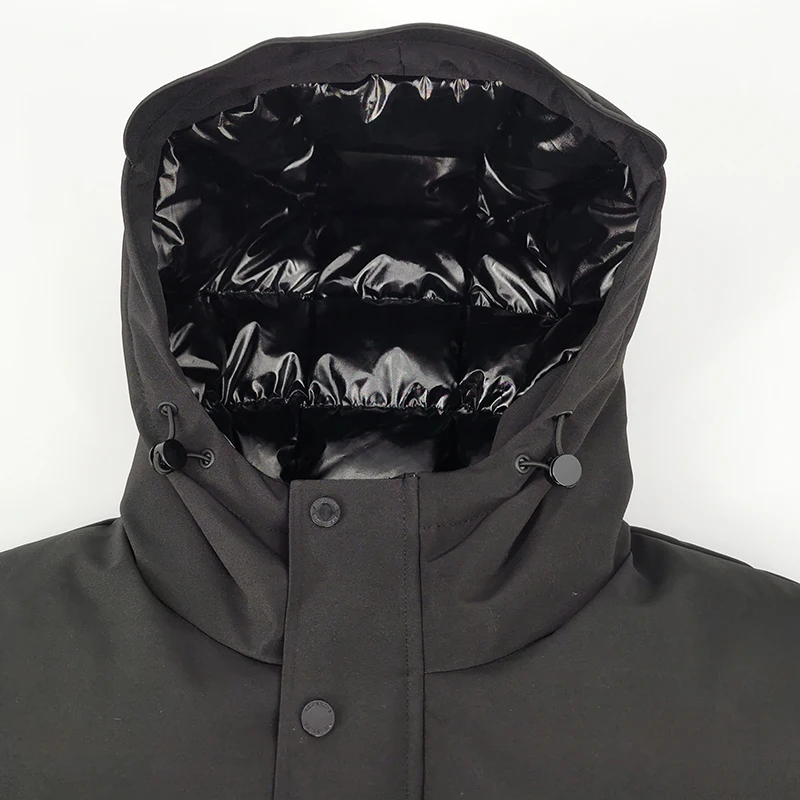 ALIKE Mens Warm Puffer Jacket Block Color Thicken Padded Water Repellent & Breathable Men Winter Jacket With Hood
