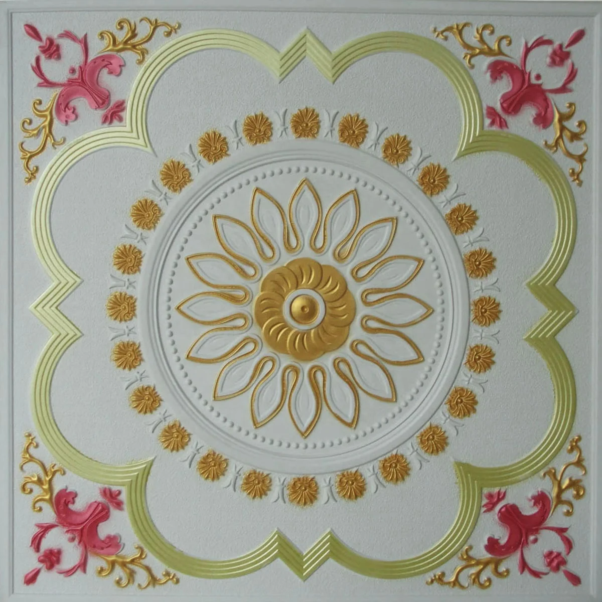 Square Ceiling Tile Shape and Luxury Patterned Color Gypsum Ceiling/60*60CM Gypsum Suspended Ceiling Tiles