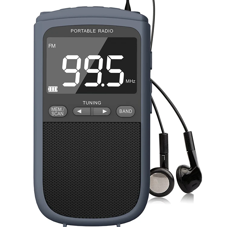 Portable AM FM Radios Pocket Player Radio with Speaker & Headphone Jack
