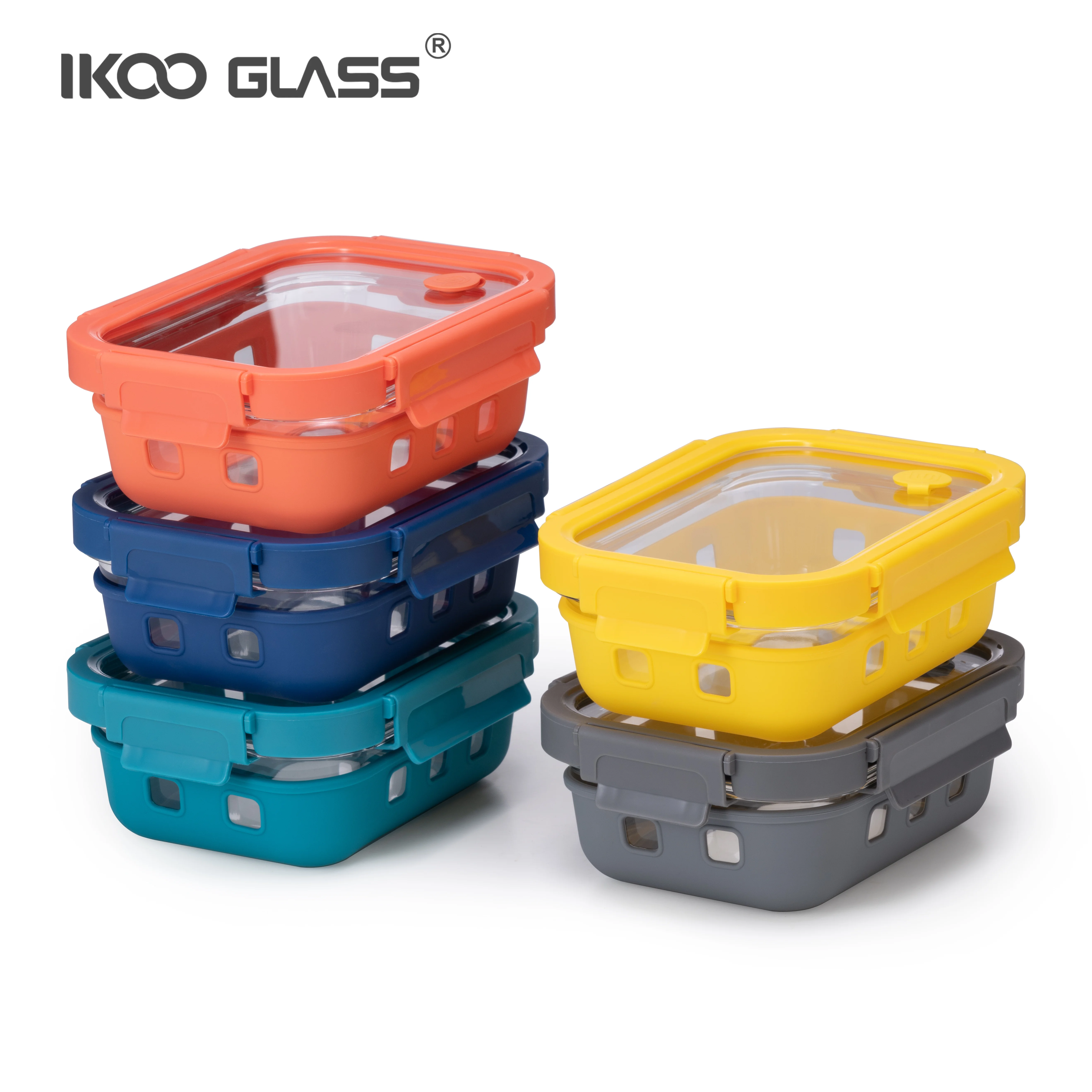 IKOO food grade glass office lunch box for adults