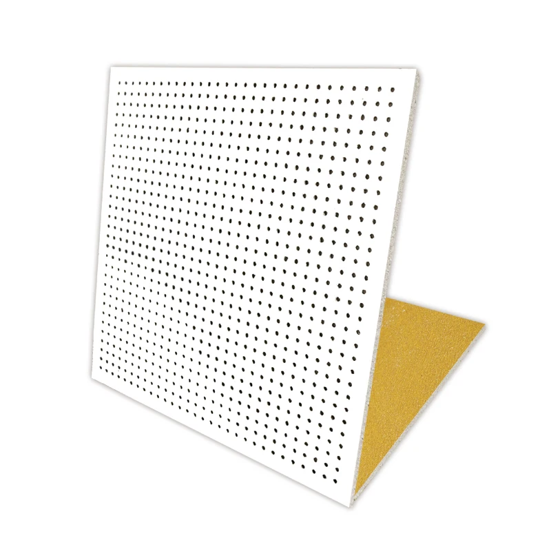 Widely use acoustic suspended mineral fiber ceiling board 15mm thickness acoustic ceiling tile with perforated holes design