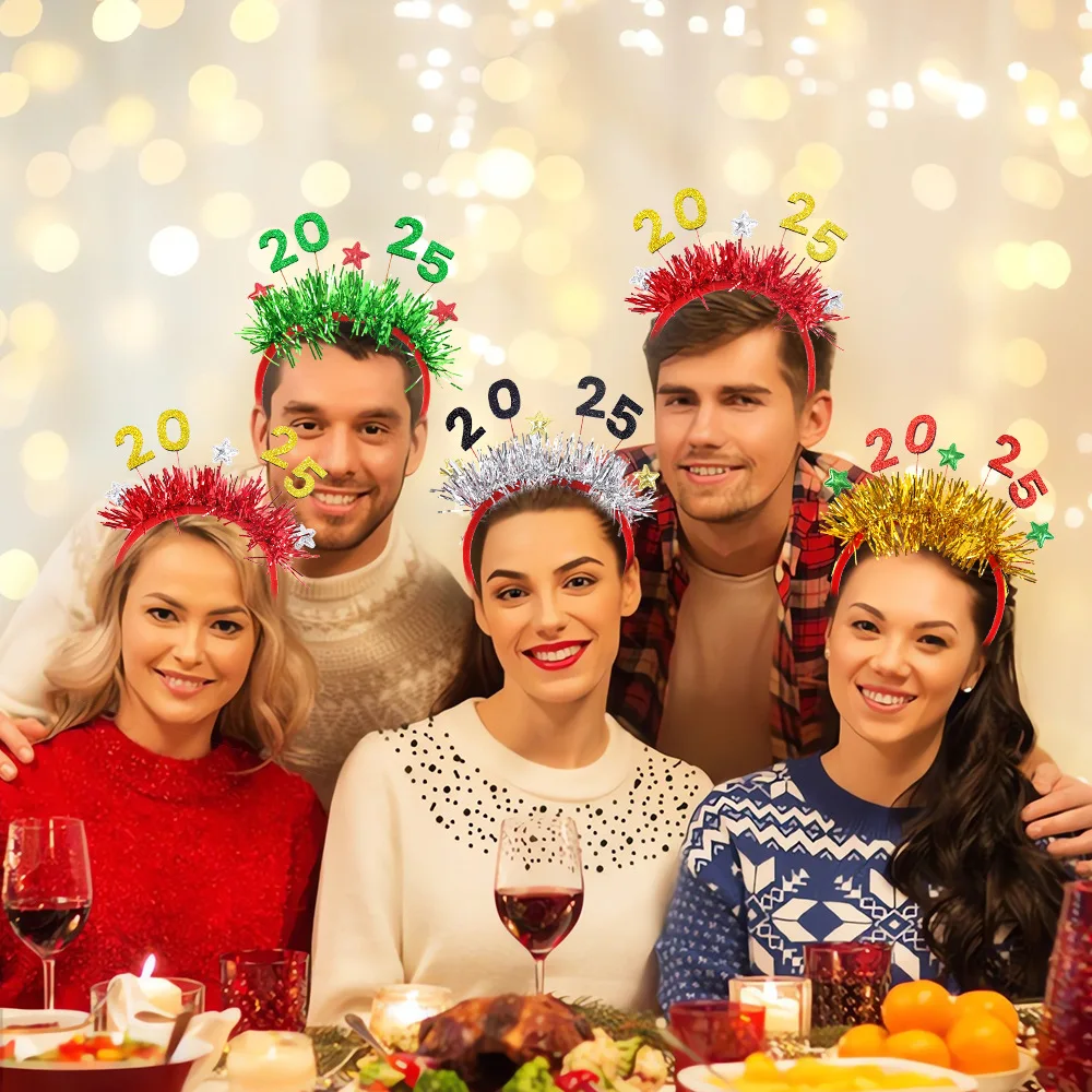 2025 New Year Party Headband Girls Kids Chinese Crystal Cloth Prop Christmas Chinese New Year Party Decorations Toy Packaging
