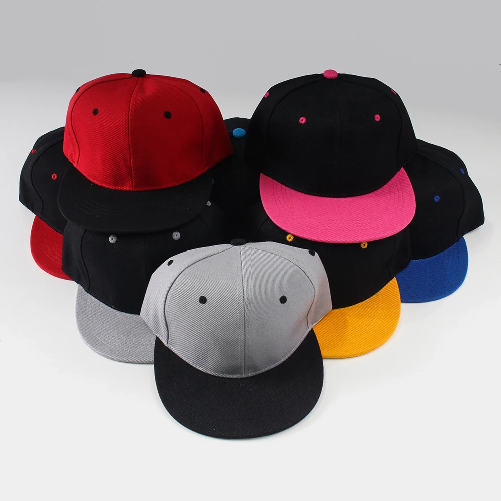 Custom 3d Embroidery Logo Snapback Trucker Hat Hip Hop Baseball Caps Sports Fitted Adjustable Solid Color Blank Baseball Hats