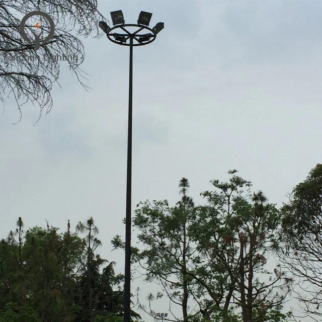  15-40m Outdoor Lighting Galvanized High Mast Light Poles for Football