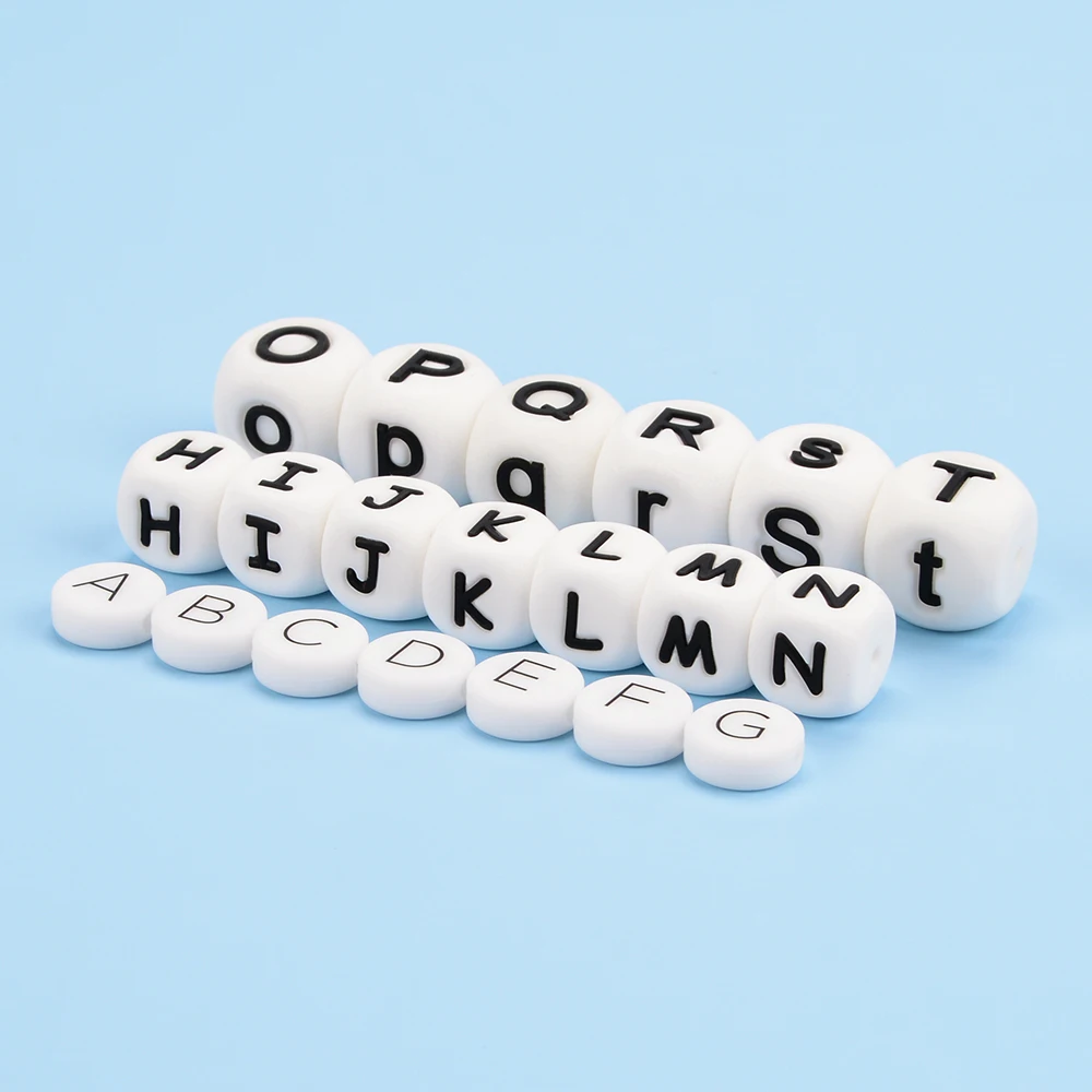 Low Moq Wholesale 12mm Square Silicone Star Heart Beads Soft Food Grade Silicone Baby Teething Beads for Pacifier Keychain