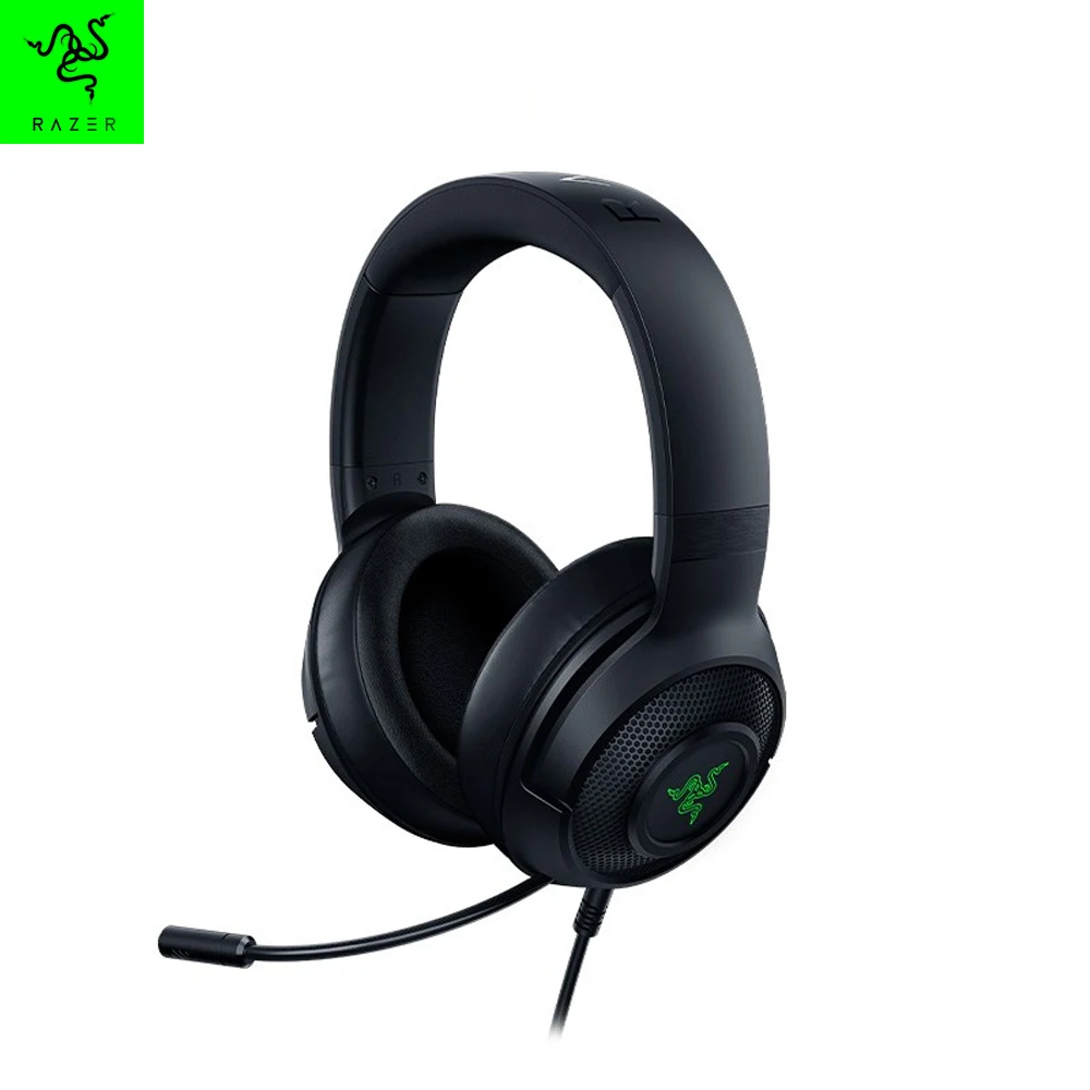 Razer Kraken V3 X Wired Gaming Headset 7.1 Surround Sound Headset with TRIFORCE 40mm Driver Unit HYPERCLEAR Cardioid Microphone