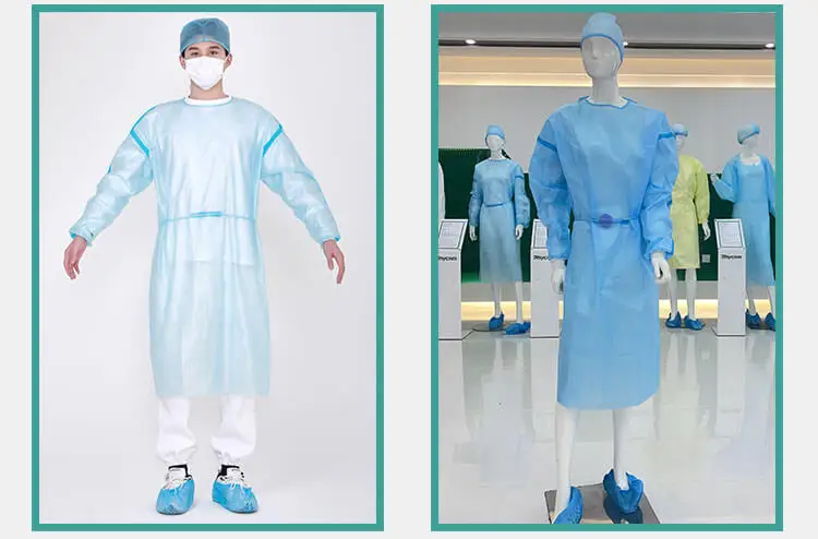 Rhycom Disposable Medical Non Woven Clothing Gown Isolation Protective Isolation Gowns Level 1 2 3 4