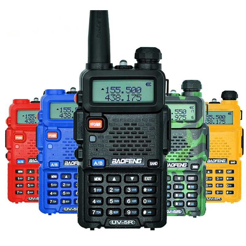 Оригинальный двухдиапазонный УКВ удобный радио UHF 5 Вт двухстороннее беспроводной интерком на дальние расстояния baofeng UV-5R иди и болтай walkie
