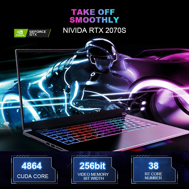 AIWO 1920*1080 FHD IPS i7 laptop 11th Generation Laptop RTX 3070 144Hz i7-10750H RTX 2060 16G 512G Gaming Computer Notebooks