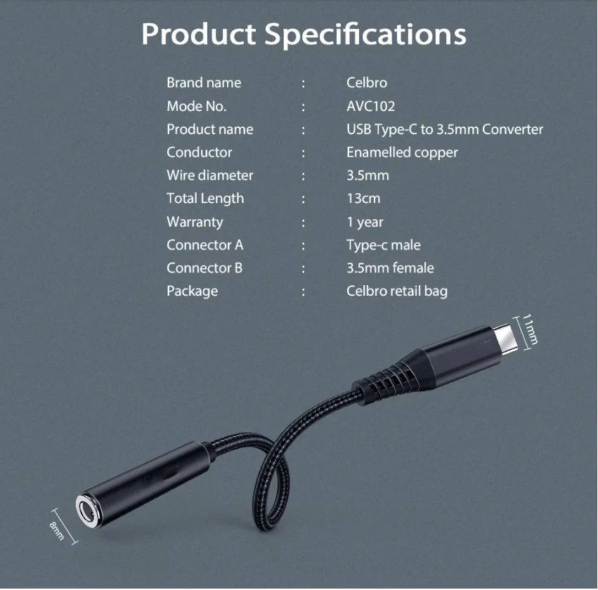 
Type C 3.5mm Aux Adapter USB C to 3.5mm Headphone Jack Aux Audio Cable for OnePlus 7 7T pro Note 10 Google Pixel 3 4 XL 