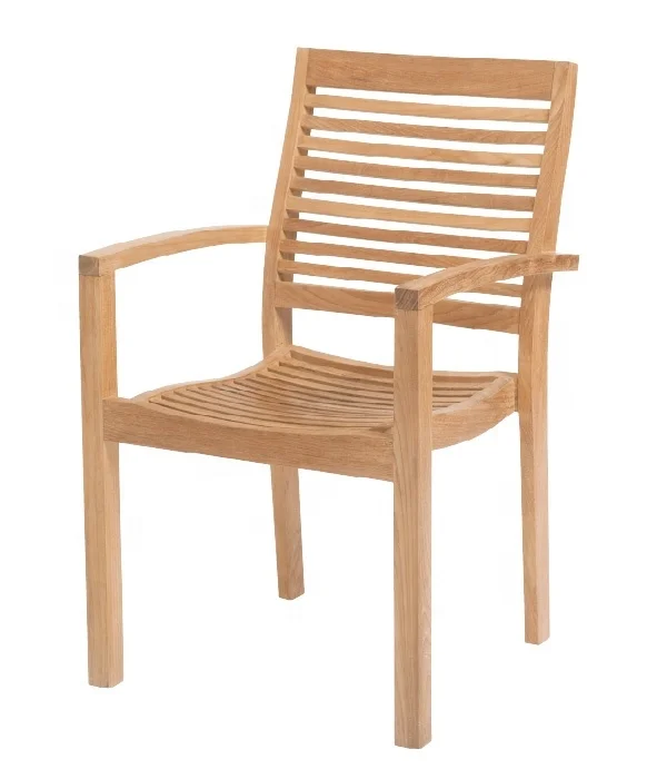 HOTEL RESTAURANT FURNITURE TEAK PATIO OUTDOOR GARDEN FURNITURE STACKING CHAIRS