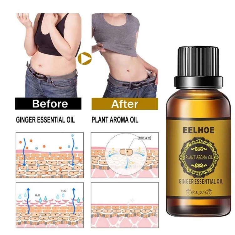 Private Label Body Massage Belly Drainage Ginger Oil Fat Burning Slimming Ginger Oil For Weight Loss