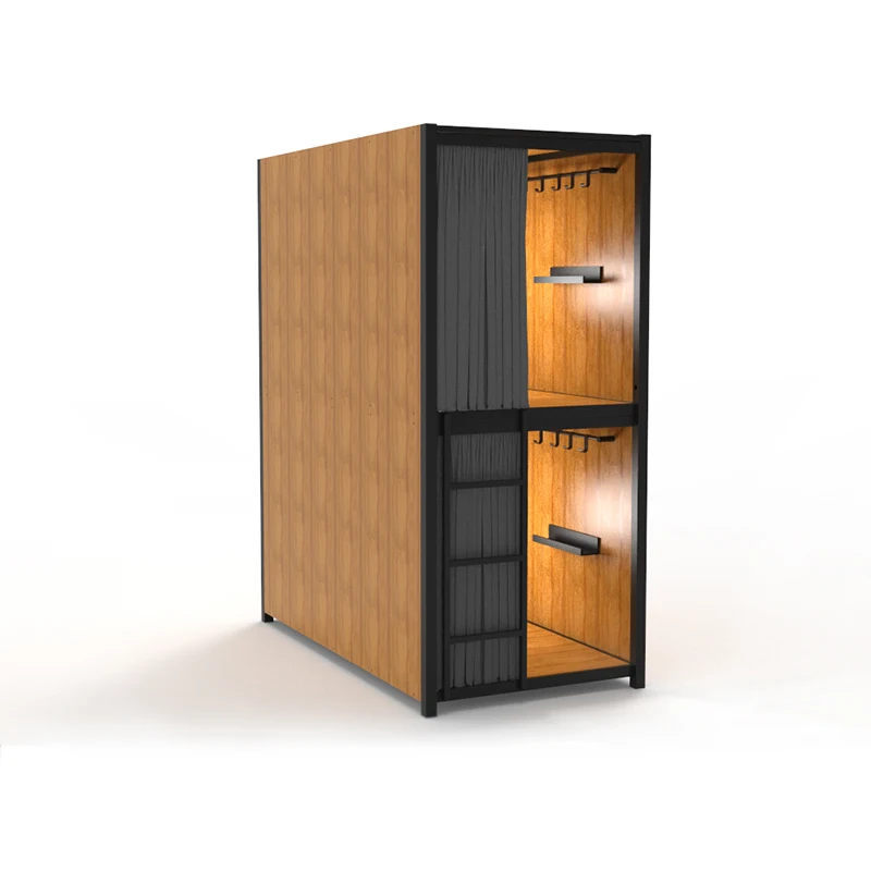 Modern Capsule Adult Enclosed Iron Metal Frame Dormitory Double Bunk Beds For Hostels