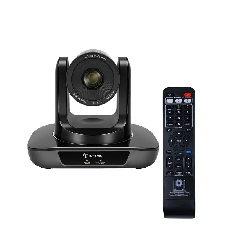 Профессиональный Full HD 1080P Tongveo UHD3U 3x оптический зум PTZ видео конференц-камера для прямой трансляции