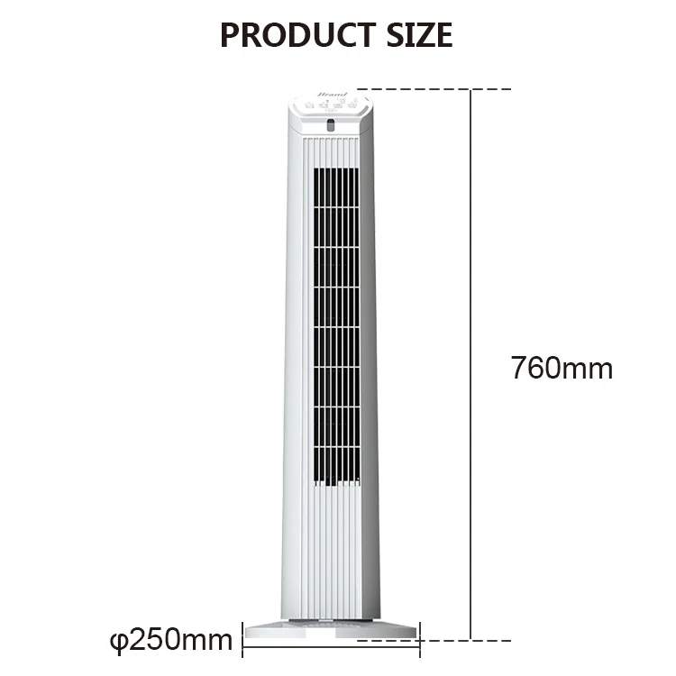 LED Indicator Plastic Housing 45W Ac Motor 30 Inch Electric Tower Fan