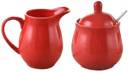 Керамическая сахарница, керамический цветной набор для сливок и сахара с крышкой, набор для сервировки кофе, 12 унций, кувшин для крема, сахарная банка