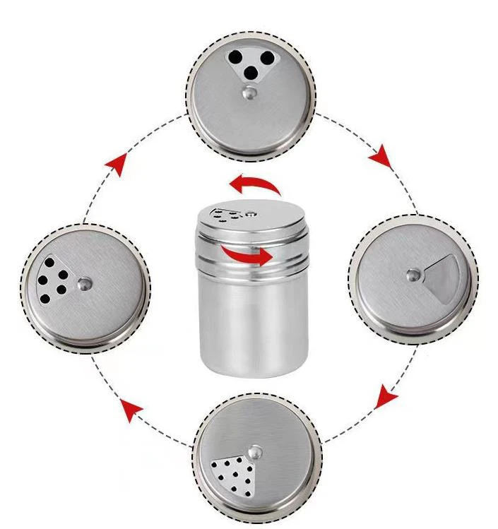 Stainless Steel Salt Pepper Shaker Spice Containers Salt Pepper Bottle For Kitchen Home