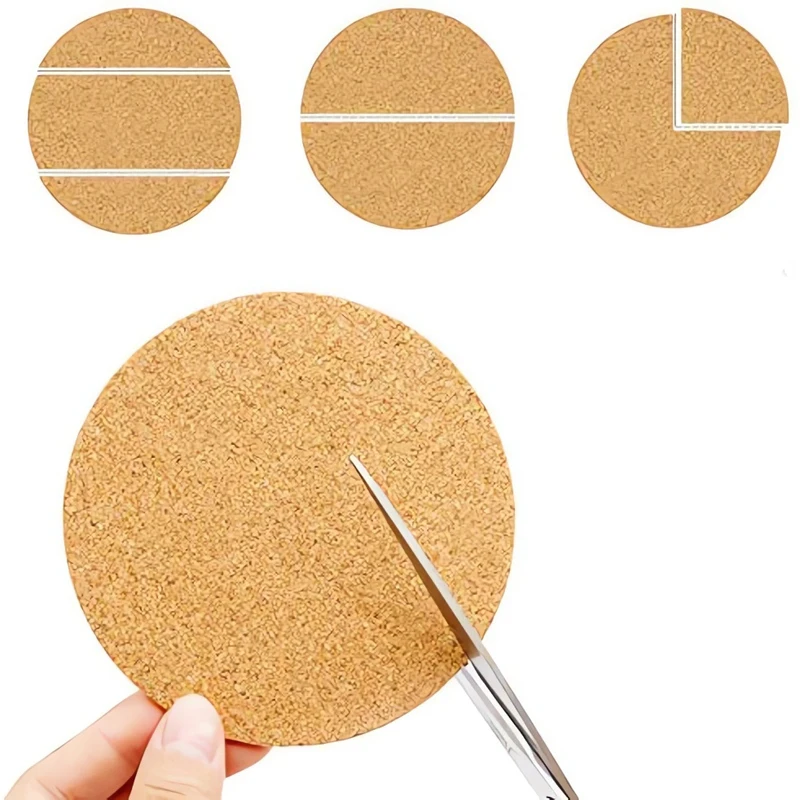 KUKESI Wholesale Customization Economic And Reliable Eco-friendly Square Or Round Self Adhesive Cork Pad With Back Sheet