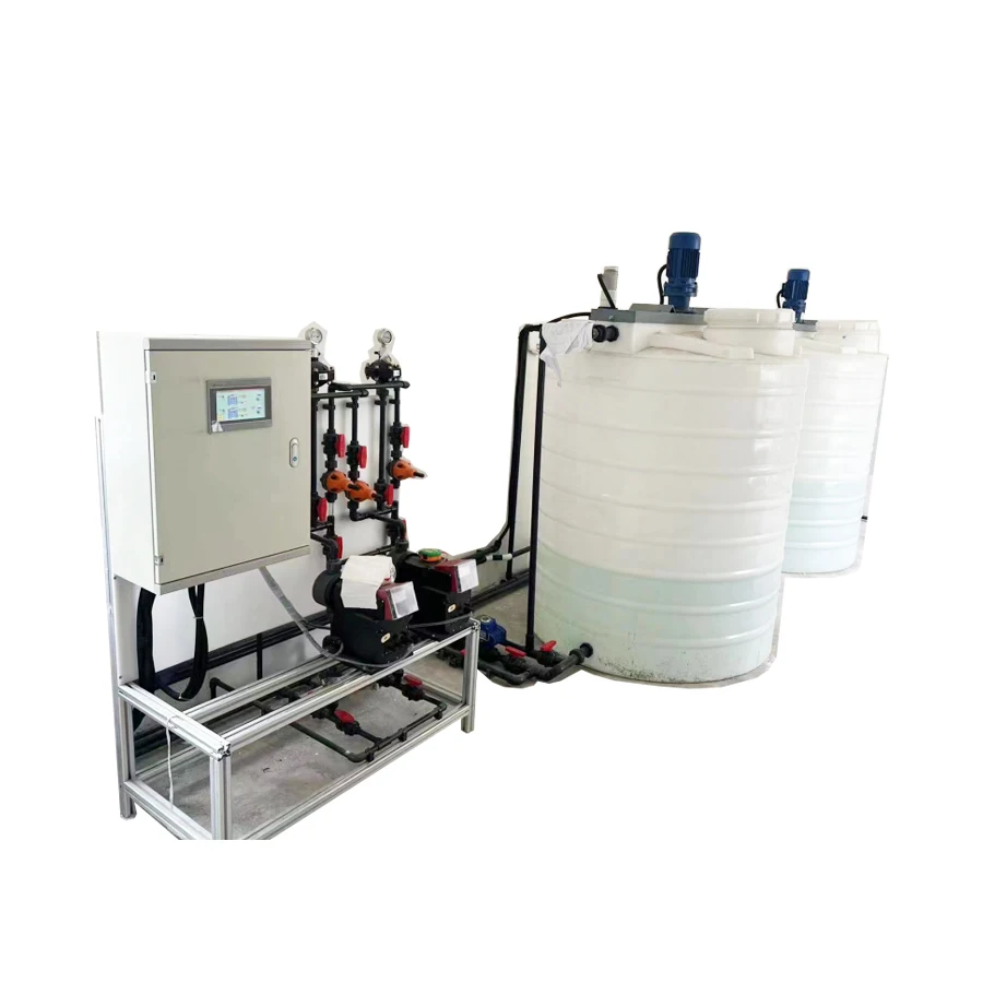 Automatic PAC PAM water treatment chemical sodium calcium hypochlorite granule dissolving and dosing system