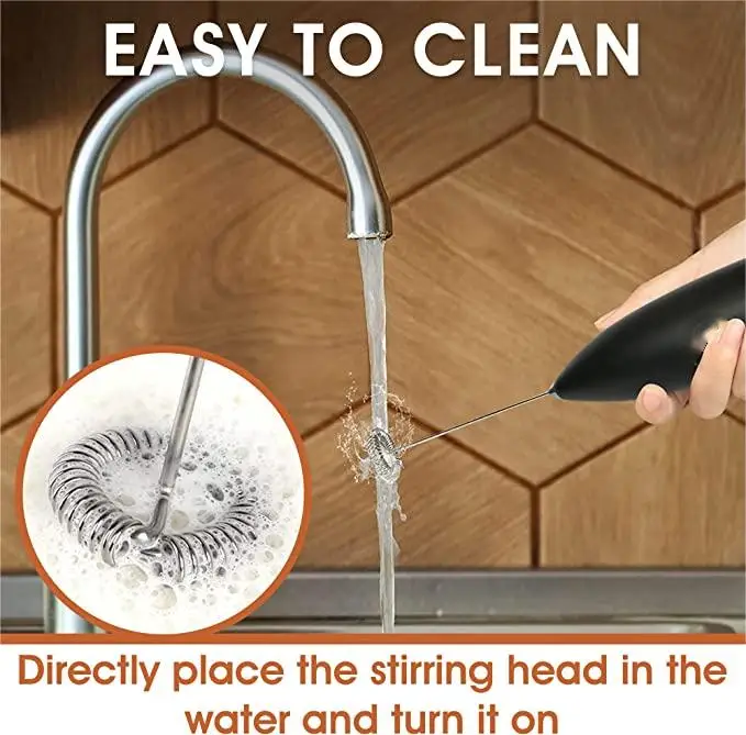 19000RPM Handheld Milk Frother Mini Milk Foamer Electric Blender stick Drink Mixer with Food Grade Stainless Steel Stirrer