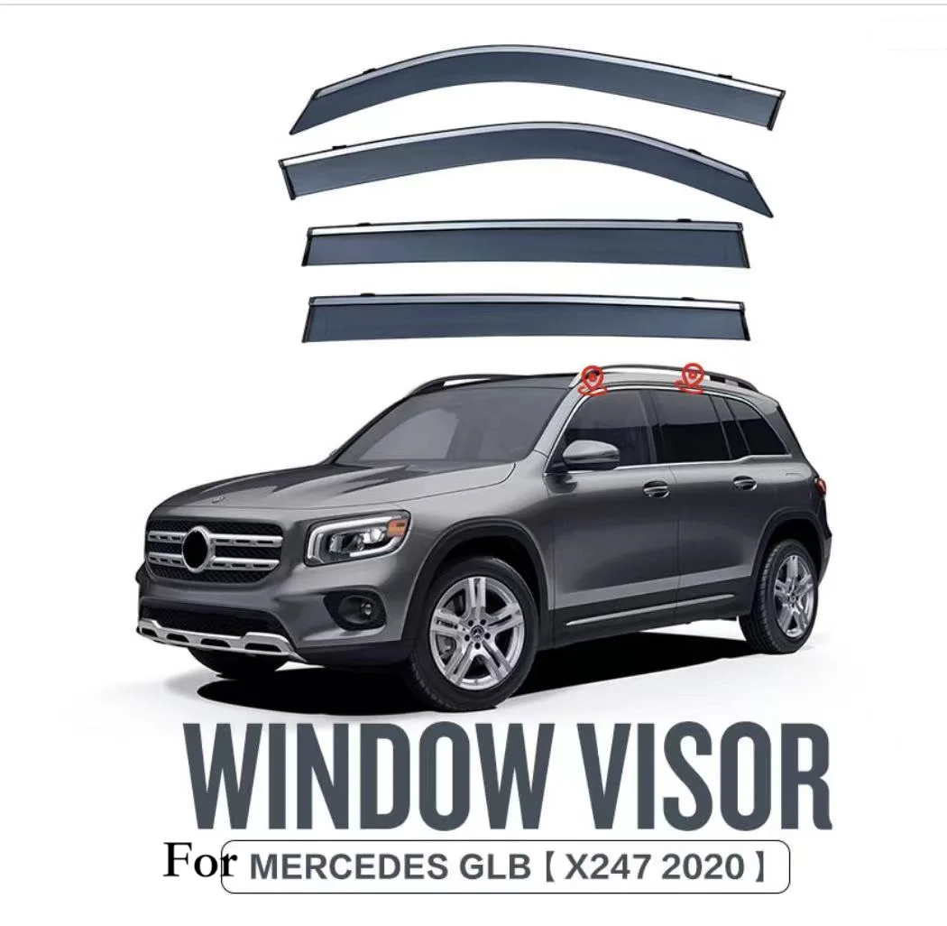 HGD fir Mercedes GLB X247 2020 Customized Auto Car Accessories Rain Guard Vent Window Shade Visor, Car Window Visor